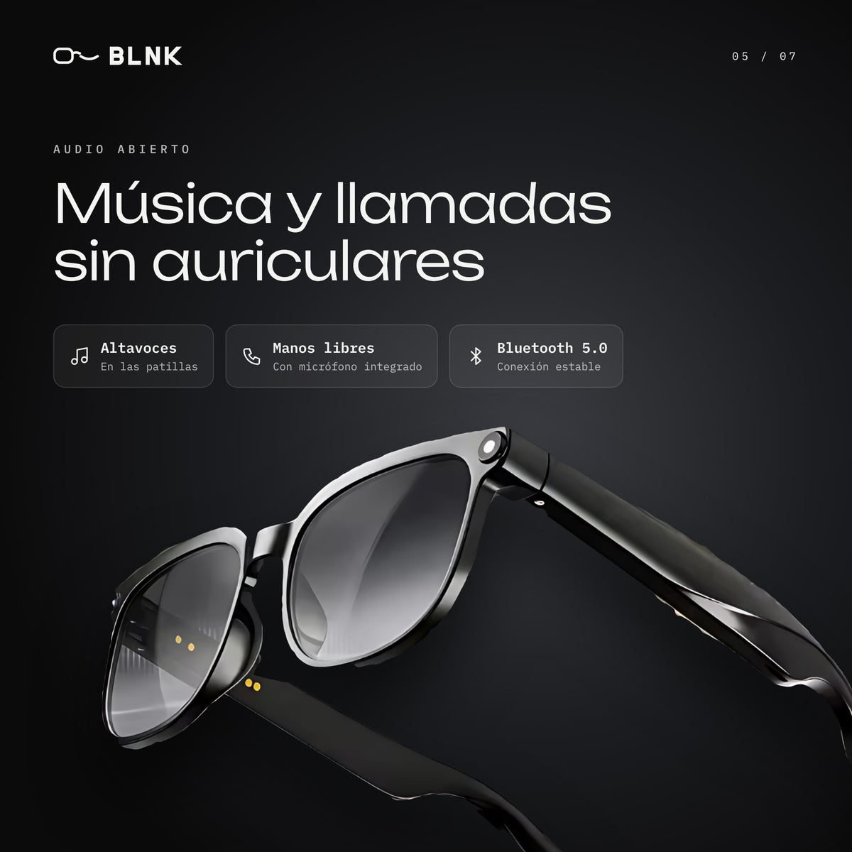 Gafas inteligentes con IA y cámara